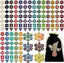QMAY DND Dice Set, 25x7 (175pcs) Polyhedral Dice Compatible with Dungeon and Dragons MTG Table Games RPG DND.