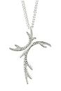 Men's Silver Plated Antler Cross Necklace - Truth Hunter