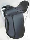 EQUIGEAR Horse Premium Dressage Treeless Leather Saddle All Purpose English Dressage Horse Saddle Size 14" inches - 18" inches Seat Available A20-01 (17")