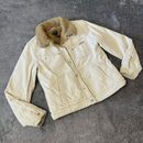 American Eagle Outfitters Jackets & Coats | American Eagle Corduroy Jacket Womens Large Beige Coat Snap Sherpa Lined Y2k | Color: Brown/Cream | Size: L
