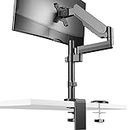 WALI Premium Single LCD Monitor Desk Mount Fully Adjustable Gas Spring Stand for Display 17-32 Inch, 17.6Lbs Weight Capacity Gsdm001