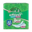 WHISPER ULTRA HYGIENE+COMFORT SANITARY PADS, 50 XL+ PADS, FOR HEAVY FLOW, LONG LASTING PROTECTION, LOCKS ODOUR & WETNESS, DRY TOP SHEET, DISPOSABLE WRAPPER