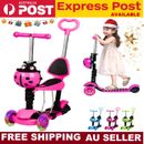 5-1 Kids Child Toddler Scooter Push Kick 3 Wheel Swings Car Balance Ride On LED 