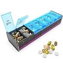 Extra Large Pill Organizer- XXL Pill Box 7 Day - Weekly Pill Organizer with AM PM Large Compartments Big Pill Case for Supplements Jumbo Pill Holder for Vitamins Huge Medicine Organizer 2 Times a Day