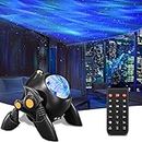 Star Projector, OAEBLLE Galaxy Light Projector for Bedroom, Remote Control White Noise Bluetooth Speaker Aurora Projector, Night Lights for Kids Room, Adults Home Theater, Party, Living Room (Black)