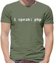 I Speak: Php - T-Shirt - Codice Sviluppatore Programmatore Dev Computer