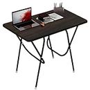 PERIPHERAL BOUTIQUE Multi Purpose Foldable & Portable Study Table | Computer Desk | Laptop Desk | 2 Seater Dining Table for Home and Office, Made with Engineered Wood (Matt Finish) (Black)