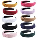 10 Pack Knotted Wide Headbands for Women Girls Cute Fashion Head Wrap in Soli...