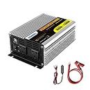 Pure Sine Wave 600Watt Power Inverter DC 12V to AC 240V with Dual AC Outlets & 2.4A USB Port for Car Laptops Smartphones