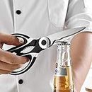 ShirazO Heavy Duty Kitchen Scissors By Best Multi-PurposeRazor Sharp Heavy Duty Utility Scissors - Kitchen Scissors for Chicken, Fish, Meat, Vegetables - Poultry Scissors And Meat Scissors