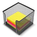 Mesh Memo Pad Holder,Note Block Holder,Desktop Notepad Holders Metal Wire Mesh Memo Box,Notes Cube Block Notes Dispenser Box,Sticky Notes Holder for Office Schools Desk Supplies,4.1×3.1inch