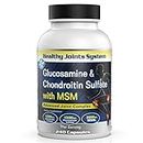 Healthy Joints System Glucosamine Chondroitin MSM Supplement for Joint and Bone Health - 240 Tablets