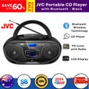 JVC Bluetooth Boombox Portable CD Player USB/MP3/FM Radio/LCD Display 8W Speaker