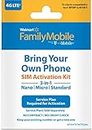 Walmart Family Mobile 3-in-1 SIM Card Starter Kit (by T-Mobile)
