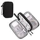 Bevegekos Tech Organizer Travel Case, Carrying Tech Kit for Electronics and Accessories (Medium, Black)