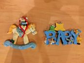 Lot of 2 Baby Boy Personalized Christmas Ornaments babe's First Xmas Ornament 