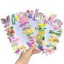 CHIROGRAPHY 10 pcs Baby Girl's Hair Clips Adorable Barrettes Rainbow Flower Colorful Little Girl Hair Accessories for Baby Girls Teens Toddlers Kids