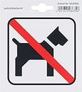 Metafranc Klebesymbol Hundeverbot - 110 x 110 mm / Beschilderung / Infoschild / Türschild / Verbotsschild / H&everbot / Gewerbekennzeichnung / 500930