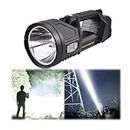 P70 Super Bright Double-Head Spotlight Portable LED Flashlight,High Lumens Powerful Handheld Searchlight,Rechargeable Solar Tactical Torch,Waterproof,6 Lights Modes (XL)