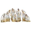 Joseph's Studio by Roman - 8-Piece Nativity Gold Ombre Figure Set, Christmas Collection, 14" H, Resin, Decorative, Religious Gift, Home Decor, Durable, Long Lasting