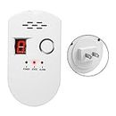 Natural Gas Detector, Gas Alarm Detector LPG Gas Leak Sensor Plug-in Gas Detector with Sound Warning and LED Display for House Kitchen Restaurant Hotel School Warehouse etc