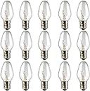 Salt Lamp Light Bulbs - Night Light Bulbs - 15 Watt Scents Light Bulbs for Warmer - E12 Incandescent Light Bulbs, 120 Volt Wax Warmer Bulbs, High Temp Resistance (15)