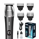 AGARO Royal Beard Trimmer For Men, Hair Trimming, High Precision Trimmer, Cordless, 4 Length Setting Combs, Self Sharpening Stainless Steel Blade, Metal Body, Fast Charging, 120 Minutes Usage, Silver