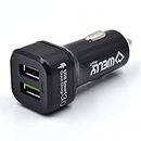 Welly Enjoy IT WY11001 Smart Car Charger with quick charge 3.0 port (18W) and a USB High Power, Black