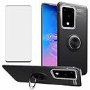 Asuwish Phone Case for Samsung Galaxy S20 Ultra 5G with Tempered Glass Screen Protector Cover and Cell Accessories Magnetic Ring Holder Kickstand Protective Slim S20ultra 20S S 20 A20 20ultra G5 Black