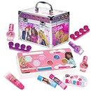 Barbie Kinderschminke Set | Mädchen Make-up Set mit Lipgloss, Nagellack und mehr | Geburtstagsgeschenk für Kinder ab 3 Jahren von Townley Girl