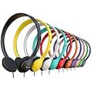 Redskypower 20 Pack Multi Color Kid's Wired On Ear Headphones, Individually Bagged, Disposable Headphones Ideal for Students in Classroom Libraries Schools, Bulk Wholesale