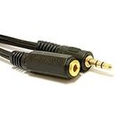 3,5 mm Estéreo Conector Jack a Enchufe Auricular Extensión Oro Cable 2 m [2 metros/2m]