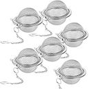 Fuyamp Tea Strainer Infuser Mesh Tea Balls, 6 Pack Stainless Steel Tea Ball seeped strainers Infuser Filter for Loose Leaf Teas Soup Seasoning Balls Fruit Squeeze Diffuser Herbal Spice