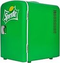 Coca Cola SP04 AZ Sprite 4L 6 Can Portable Cooler/Warmer, Compact Personal Travel Mini Fridge for Snacks Lunch Drinks Cosmetic, Includes 12V and AC Cords,Desk Accessory (Green)
