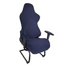 BTSKY Ergonomic Office Computer Game Chair Slipcovers Stretchy Polyester Covers for Reclining Racing Gaming Gaming Chair Black (No Chair)(Navy Blue)