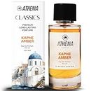 Athenia Kaphe Amber, Luxury Long Lasting Spicy Sport Perfume for Men & Women, Eau De Parfum 100ml, Unisex Wood Fragrance For Parties