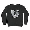Philcos Men's Sweatshirt NFL Las Vegas Raiders Dark-Heather Premium Blanks (LG)