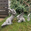 Lawn Sculpture Gothic Fantasy Dragon Figures Art Garden Patio Statues Decoration