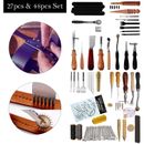 Juego de caja mixta de herramientas manuales para coser y coser cuero hágalo usted mismo artesanías conjunto de 27/48 piezas