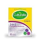 Culturelle Pro-Well 3-in-1 Complete Daily Formula, Once Per Day Dietary Supplement, Contains 100% Lactobacillus GG –The Most Clinically Studied Probiotic, Plus Omega 3's, 30 Count