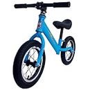 GOCART WITH G LOGO Lightweight Pedal Free Spokes Wheel Adjustable Seat Balance Bmx Bike Bicycle For Girls And Boys (Blue, Black), Rigid