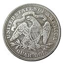 NIUBB Moneta commemorativa Replica placcata Argento 1873 Bandiera Americana da 25 centesimi
