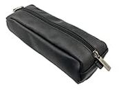 CASEBUDi Electronics Organizer Case - Durable Vegan Leather - Reliable Travel Storage - Easy to Pack, Black, Packable, Small Vegan Leather Electronics and Toiletry Organizing Case