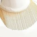 Cymtoo 1 Yard Alloy Gold Fringe Trim Sewing Beaded Lace Ribbon Tassel Chain for Clothing Accessories and DIY Craft Decoration (Gold)