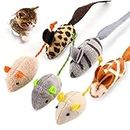 6 Pack Cat Toys Catnip Mouse Toys Cat Toys for Indoor Cats Adult Cat Mouse Toys Catnip Kitten Toys Simulation Catnip Soft Toy for Cat Playing Chewing Teeth Cleaning