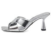Michael Kors Women's Clara Crisscross Dress Sandals - 7.5M in Silver