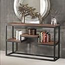 Rafaelo Mobilia 2 Tier Console Table With Steel Frame, Console Tables For Hallway, Console Table With Storage, Hallway Storage Unit, Hallway Table, Hallway Furniture, IND166