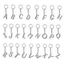 FOYTOKI Letter Keychain Initial Keychains for Women Crystal Pendant Keychain Automotive Accessories Silver Handbag Crystal Pendants Auto Car Accessories Keyring Rings Mother Simple Tote
