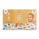 Hello Bello Diapers, Size 3 (14-24 lbs) - 92 Count of Premium Disposable Baby Diapers in Monkeys & Turtles Designs - Hypoallergenic with Soft, Cloth-Like Feel