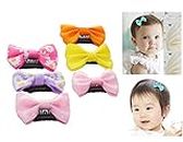 12 kleine Baby-Haarspangen für feines Haar, Boutique, Ripsband, Haarschleifen, Haarspangen für Babys, Mädchen, Neugeborene, Kleinkinder (zufällige Farben)